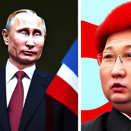 Prompt: kim jong putin