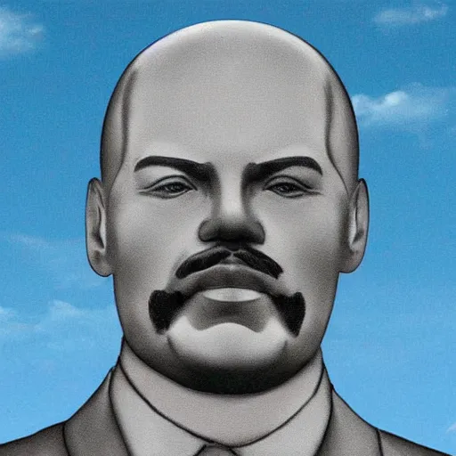 Image similar to lgbt art, tom of finland style, vladimir lenin, in billy herrington body, communism art in 4 k, high quality