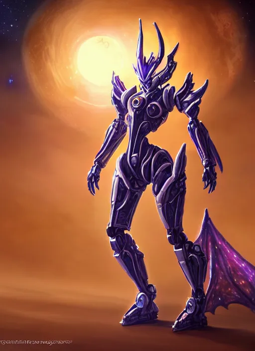 Image similar to goddess shot, galactic sized stunning beautiful anthropomorphic robot mecha female dragon, in space, larger than planets, posing elegantly, holding earth in sharp hand, detailed silver armor, epic proportions, epic scale, ultra detailed digital art, furry art, macro art, dragon art, giantess art, warframe fanart, furaffinity, deviantart, realistic