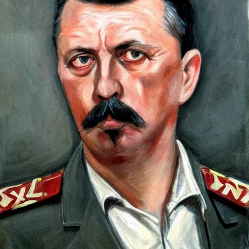 Prompt: Portrait of Igor Ivanovich Strelkov calling for total mobilization, photo-realistic, 2K, highly detailed