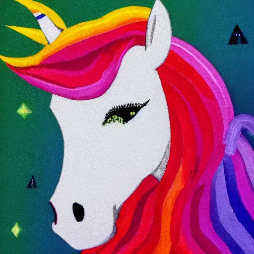 Prompt: a rainbow unicorn