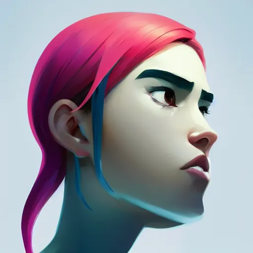 Image similar to face icon stylized minimalist megan man x, loftis, cory behance hd by jesper ejsing, by rhads, makoto shinkai and lois van baarle, ilya kuvshinov, rossdraws global illumination