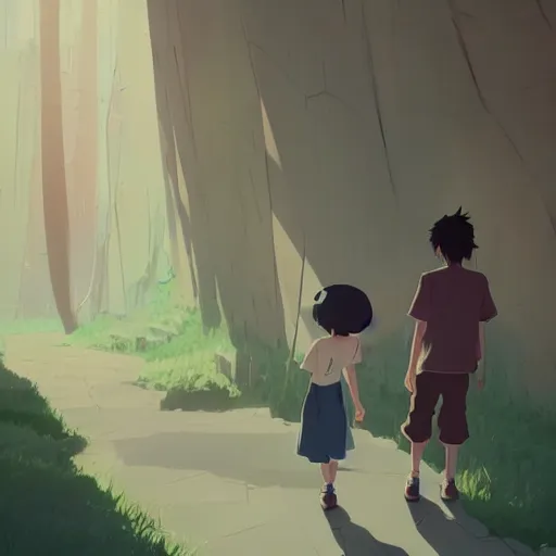 Image similar to thought i found a way, thought i found a way out, but you never go away, so i guess i gotta stay now, cory loftis, james gilleard, atey ghailan, makoto shinkai, goro fujita, studio ghibli, rim light, exquisite lighting, clear focus, very coherent, plain background