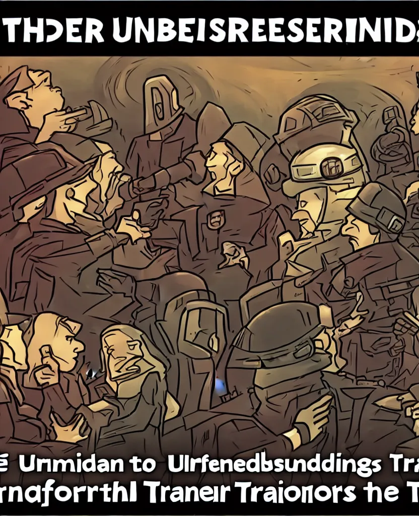 Prompt: the forbidden underground meetings of the traitors