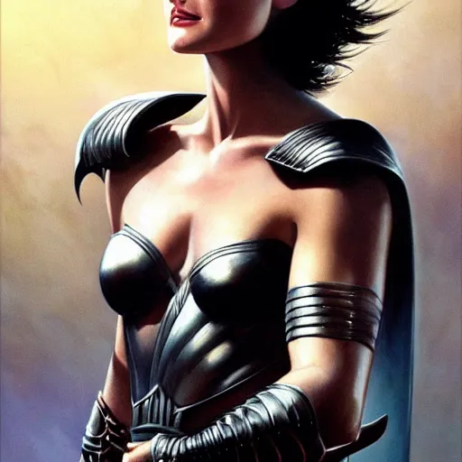 Prompt: ultra realistic portrait painting of jaimie alexander as lady sif, art by frank frazetta, 4 k, ultra realistic, highly detailed, epic lighting.
