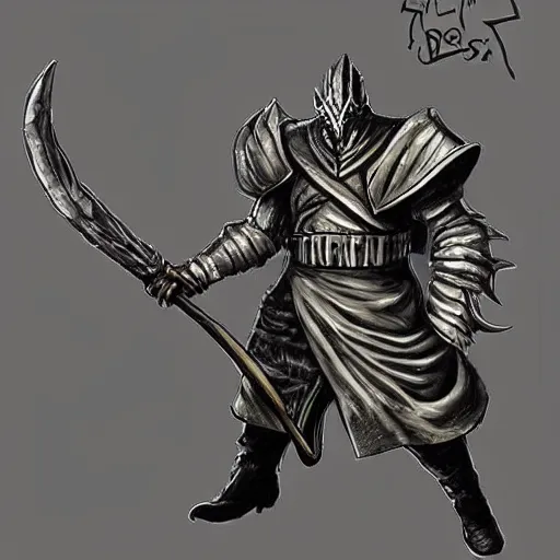 Image similar to fantasy concept art of stalin as a boss in dark souls, colored, trending on artstation
