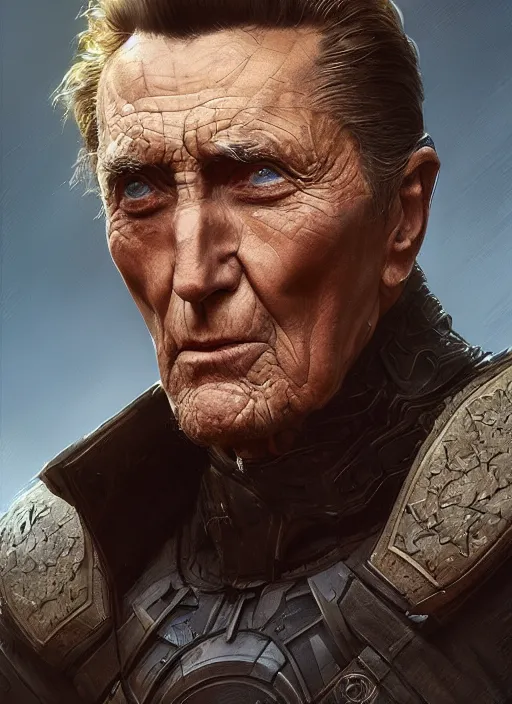 Image similar to frontal Portrait of Kirk Douglas film star, marvel comics, dark, intricate, highly detailed, smooth, artstation, digital illustration by Ruan Jia and Mandy Jurgens and Artgerm and Wayne Barlowe and Greg Rutkowski and Frank Frazetta