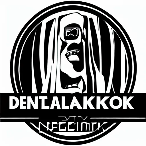 Prompt: cyberpunk dental concept logo