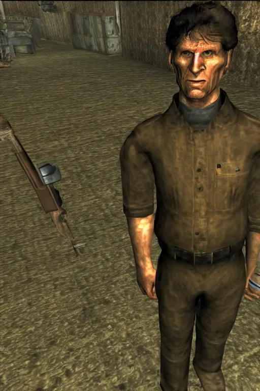 Image similar to Todd Howard as The Master in Fallout 1