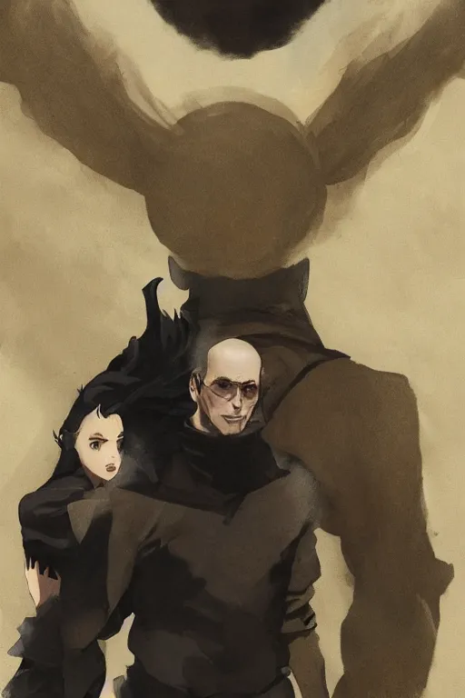 Image similar to young steve jobs villain, grimdark fantasy, trending pixiv fanbox, rule of thirds golden ratio, by greg rutkowski abigail larson makoto shinkai takashi takeuchi studio ghibli jamie wyeth