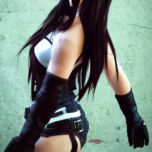 Prompt: tifa lockhart by zeronis