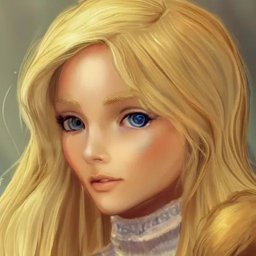 Prompt: blonde haired young gorgeous royal princess cute golden eyes concept art artstation pinterest wallpaper full hd high quality high resolution detailed beautiful epic masterpiece phenomenal incredible extraordinary amazing awesome spectacular exceptional astonishing astounding stunning magnificient wonderful marvelous
