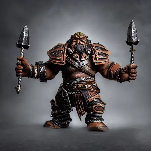 Prompt: berserker dwarf from warhammer, luxury materials, symmetrical, cinematic, elegant, professional studio light, real dlsr photography, sharp focus, 4 k, ultra hd, sense of awe, high fashion