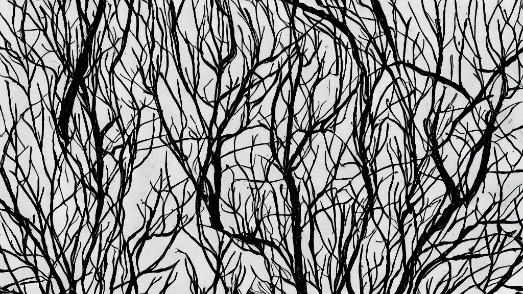 Image similar to line drawing logical inky twig