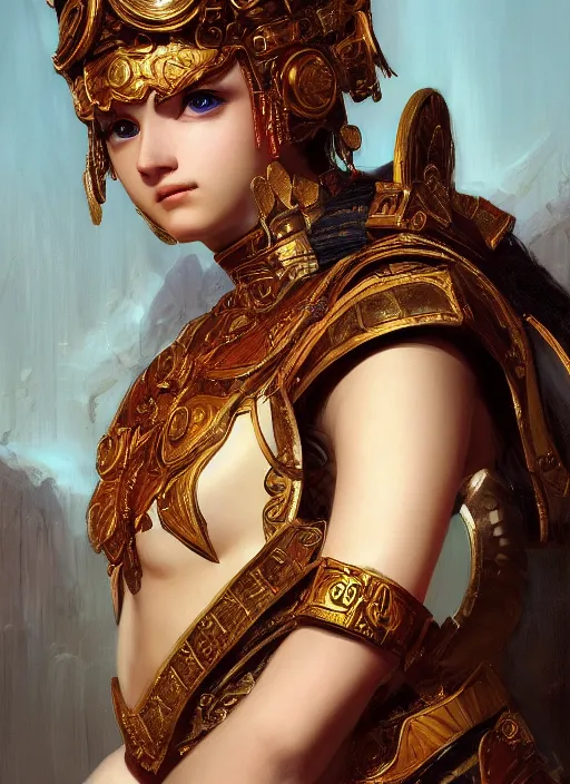Prompt: portrait of an ancient roman character in incredible rich ornate armor, by ilya kuvshinov, clear eyes, clear facial features, by thomas lawrence, by bayard wu, trending on artstation, masterpiece