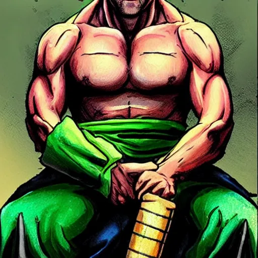 Image similar to Jason Statham as King Piccolo