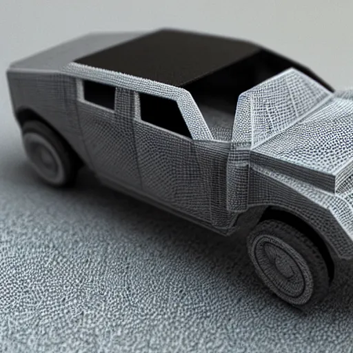 Image similar to a 3d printed car