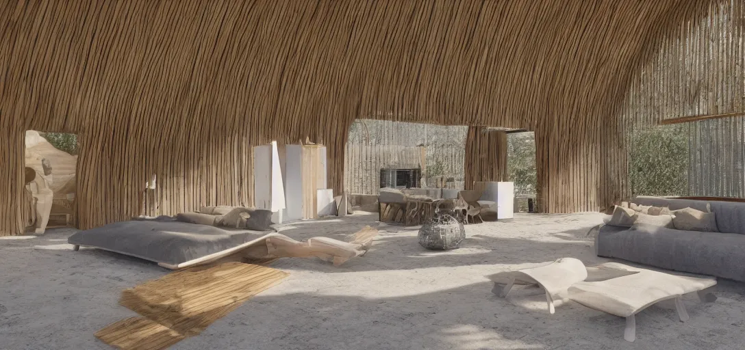 Image similar to luxurious shack designed by willem de koonig. 8 k.