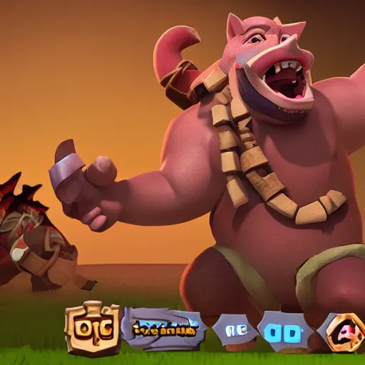 Prompt: hog rider from clash of clans