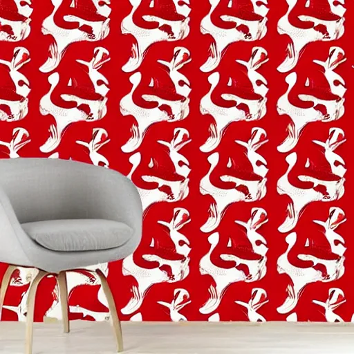 Image similar to red fish pattern wallpaper
