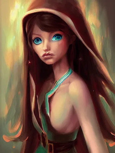 Image similar to elf girl, portrait, digital painting, elegant, beautiful, highly detailed, artstation, concept art