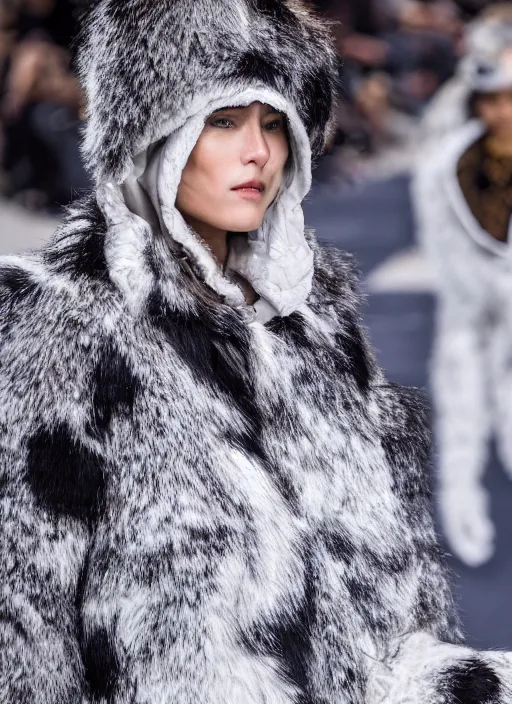 Image similar to hyperrealistic and heavy detailed moncler runway show of walmart, leica sl 2 5 0 mm, vivid color, high quality, high textured, real life