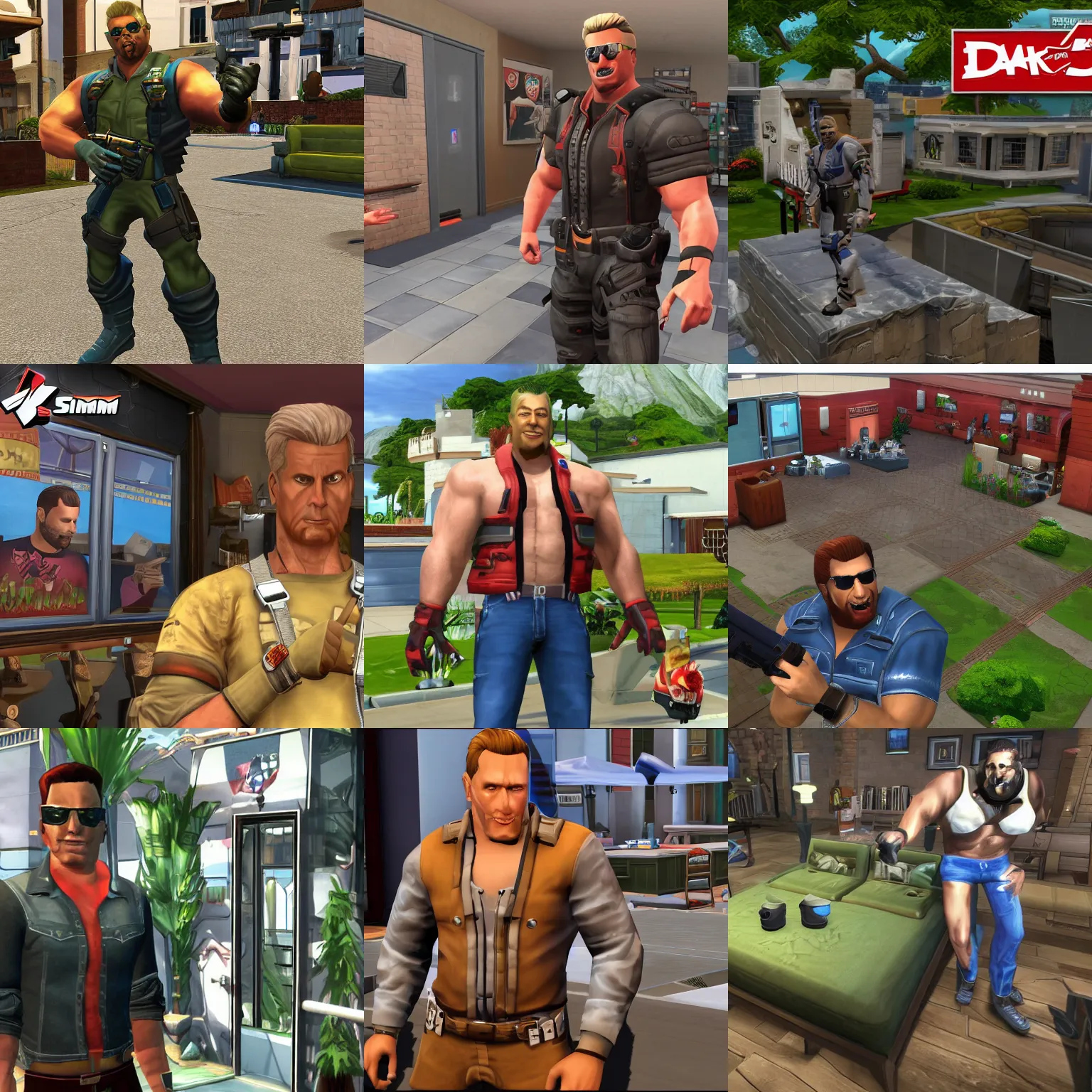 Image similar to Duke Nukem in The Sims 4