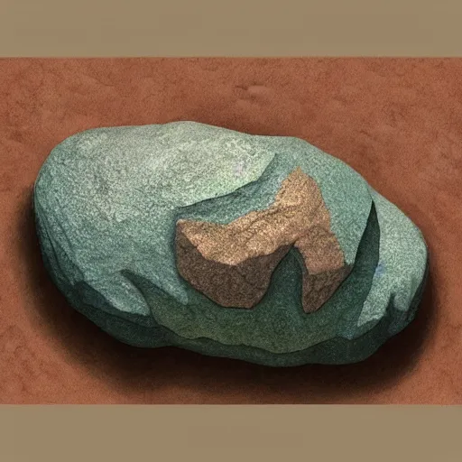 Prompt: seamless painted rock texture in the style of studio ghibli, for 3d model, trending on artstation,
