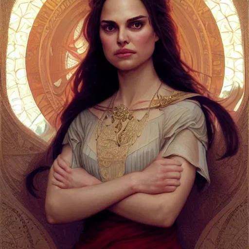 Prompt: anger hell, natalie portman and mila kunis, intricate, elegant, highly detailed, digital painting, artstation, concept art, smooth, sharp focus, illustration, art by artgerm and greg rutkowski and alphonse mucha and william - adolphe bouguereau