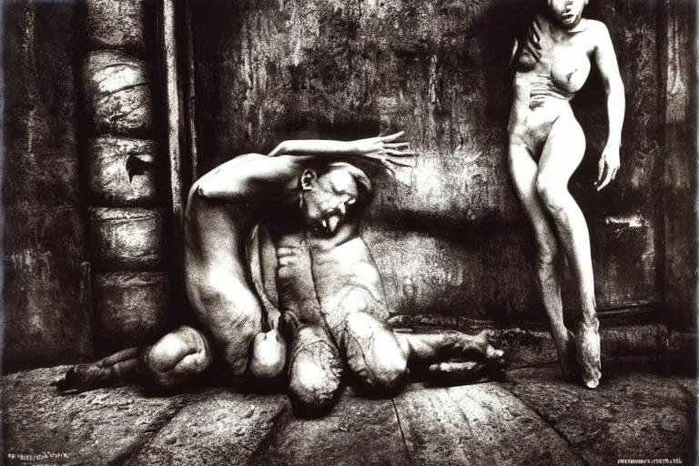 Prompt: photograph by jan saudek