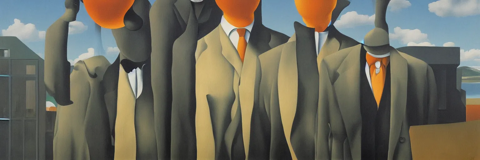 Prompt: oil painting magritte