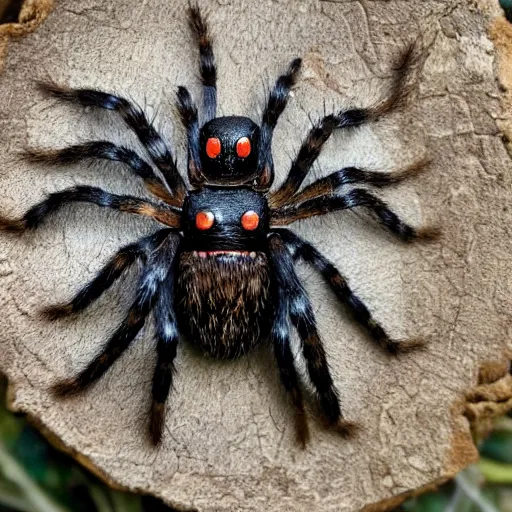 Image similar to ancient wise spider king of the forest iridiescent