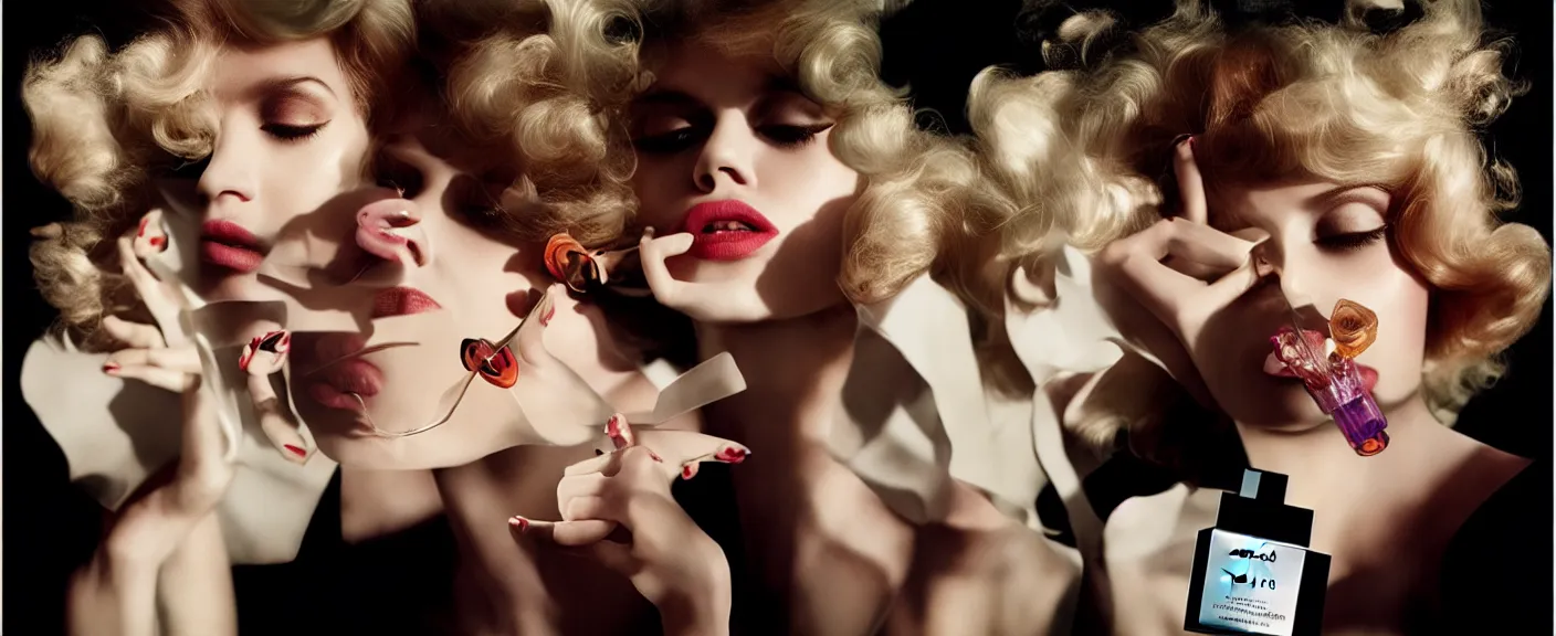 Prompt: fragrance advertising campaign by alex prager detailed, intricate, high contrast