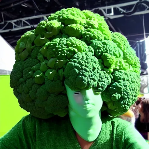 Prompt: a humanoid broccoli at a festival in the year 3 0 0 0