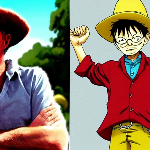 Image similar to walter white as luffy