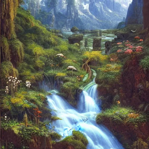 a beautiful and highly detailed oil painting of a lush | Stable ...