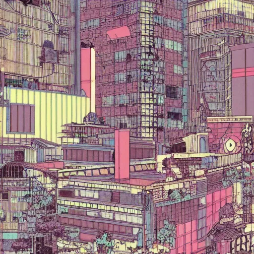 Image similar to 9 0 s tokyo close up by inio asano, beeple and james jean, aya takano color style, 4 k, super detailed, modern, 4 k, symmetrical