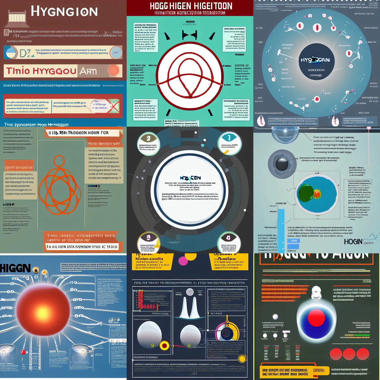 Prompt: an infographic of the hydrogen atom