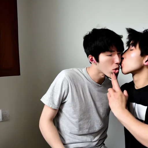 Image similar to two korean 2 0 year old males kissing