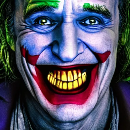 Prompt: Robin Williams as The Joker 8k hdr awesome lighting