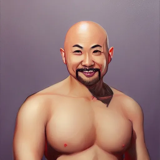 Image similar to bald asian guy with short beard by frank hong