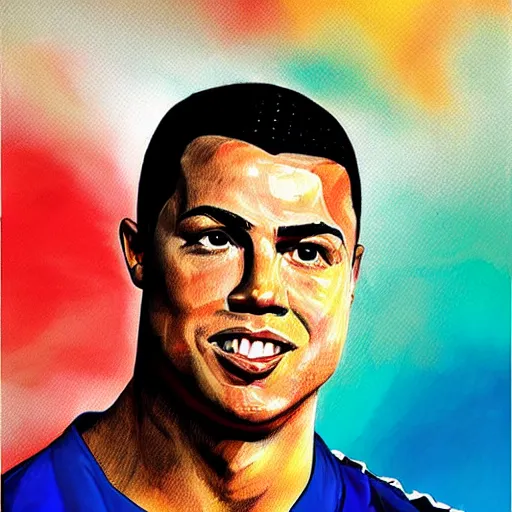 Image similar to ronaldo nazario portrait by mark mann