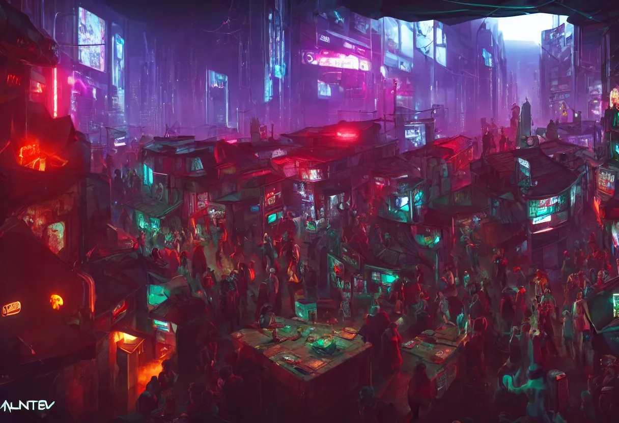 Prompt: a party in monmatre while a scifi and cyberpunk paris is melting down, art noveau, 4 k, high quality, sharp focus, ultra high definition, ultra detailed