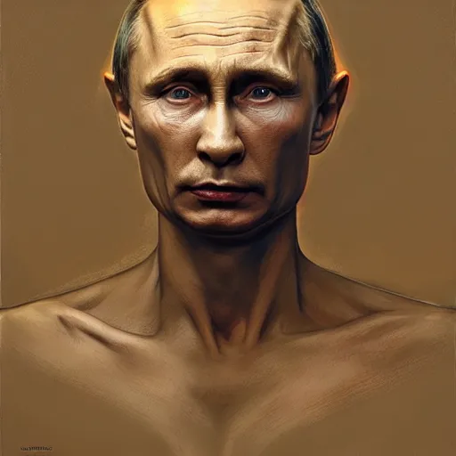 Image similar to vladimir putin, gremlin, macabre by donato giancola and greg rutkowski and wayne barlow and zdzisław beksinski, realistic face, digital art