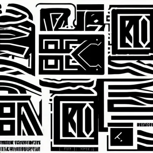 Prompt: black on white graphic design typography stickers in style of david rudnick, eric hu, acid, y 2 k