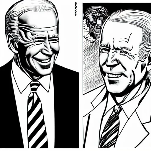 Prompt: Joe Biden by Junji Ito