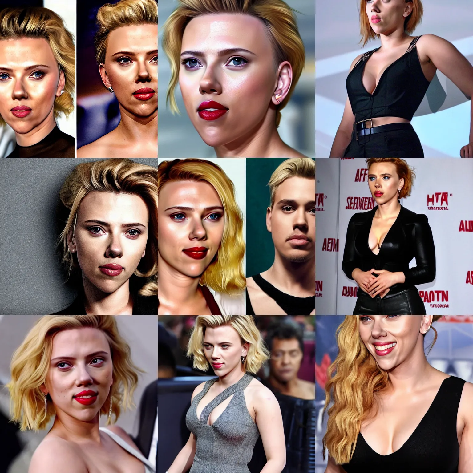 Prompt: Scarlett Johansson if she was a man