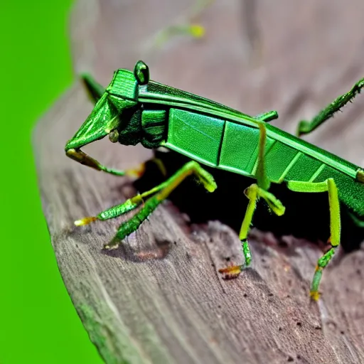 Prompt: radioactive mutated grasshopper