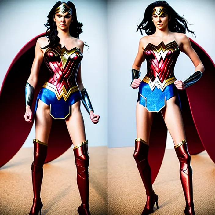 Prompt: professional full length photograph of kendall jenner as wonder woman. Extremely detailed. 8k