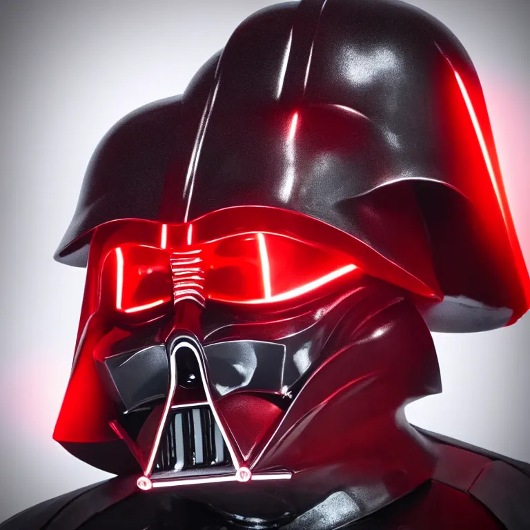 Prompt: darth vader bust shot, studio photo, hdr, dynamic lighting, red and black colors only, 8 k